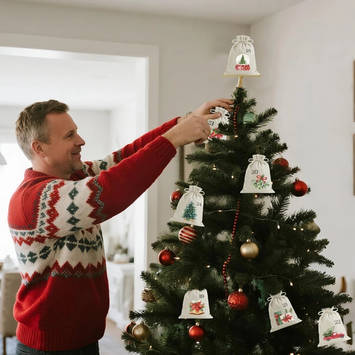 24 sacs de Noël HollyNest pour idées cadeaux festives à la maison