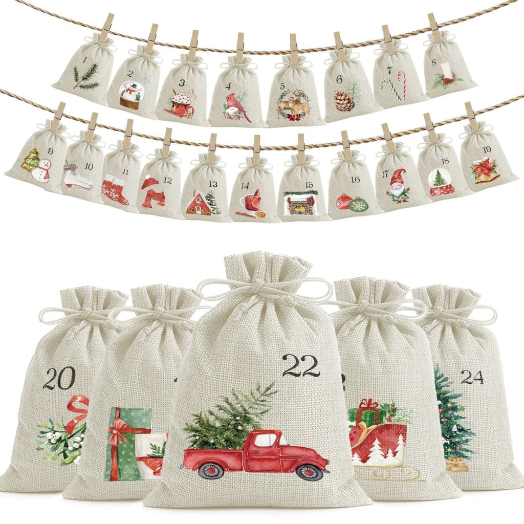 24 sacs de Noël HollyNest pour idées cadeaux festives à la maison