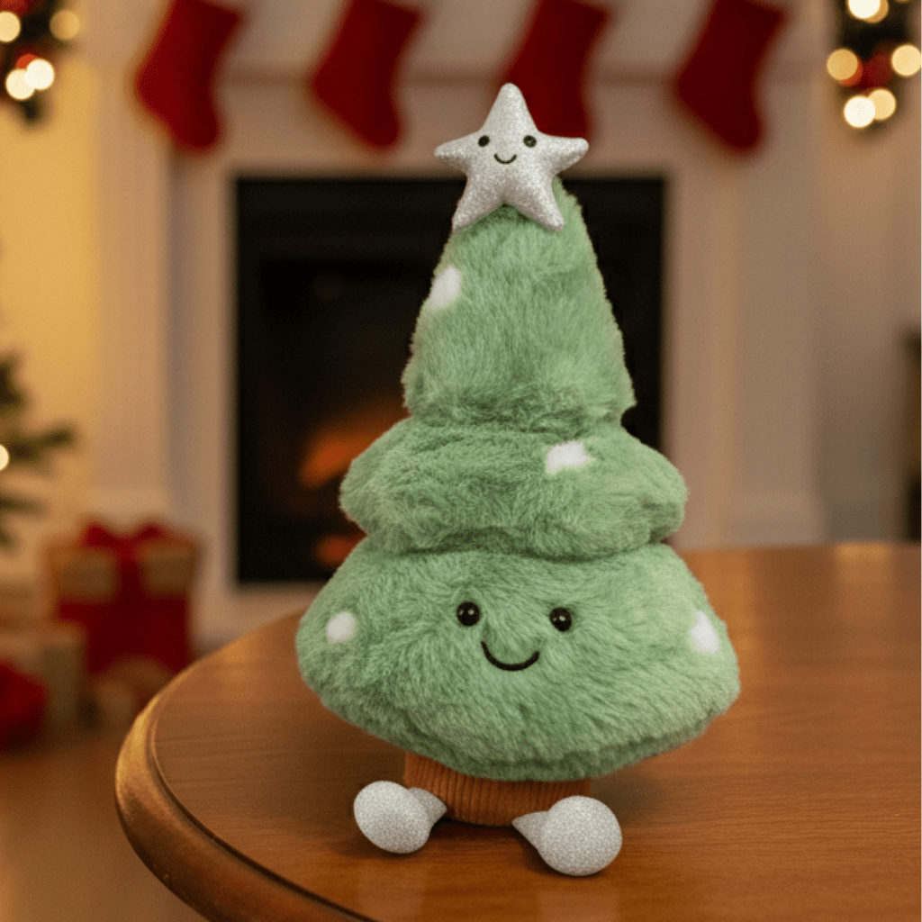 FrostyNest Plush Christmas Tree Figurine For Cozy Christmas Rooms