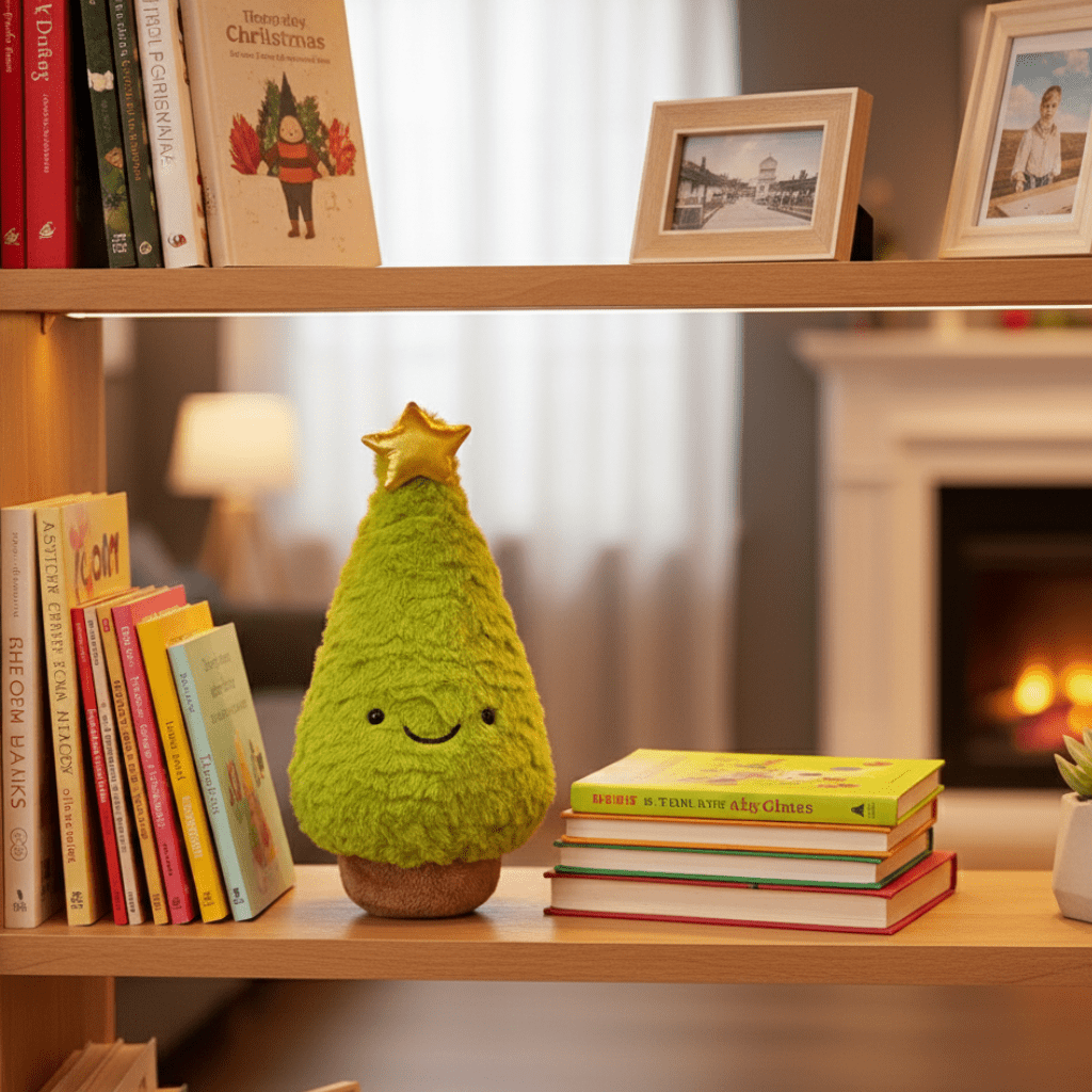 FrostyNest Plush Christmas Tree Figurine For Cozy Christmas Rooms