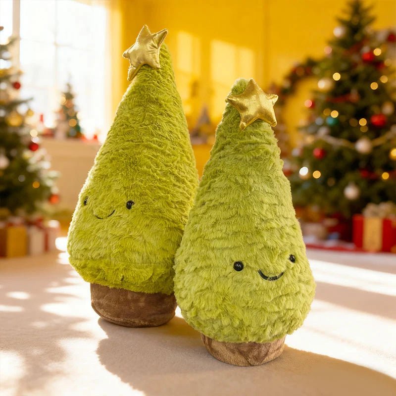 FrostyNest Plush Christmas Tree Figurine For Cozy Christmas Rooms