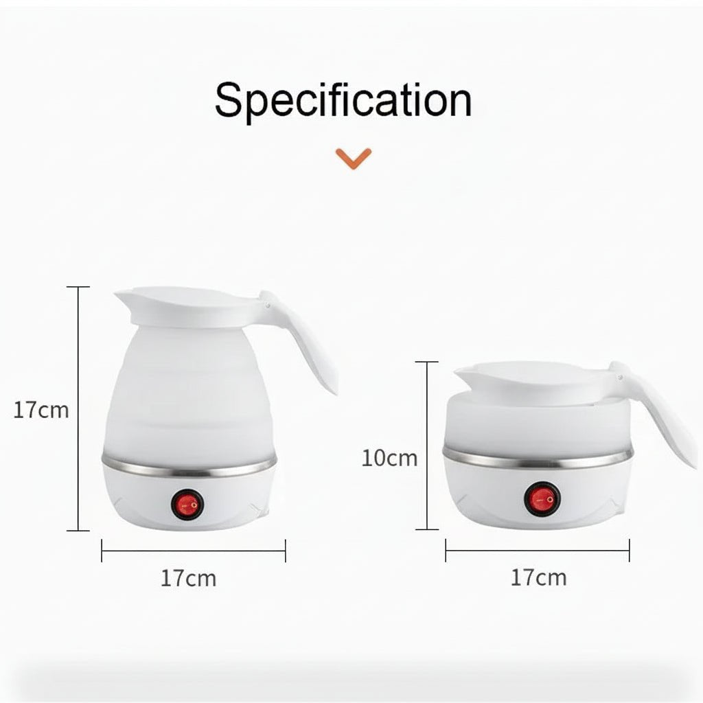 VoyageKettle Portable Electric Kettle 0.6 L With Compact Folding Case
