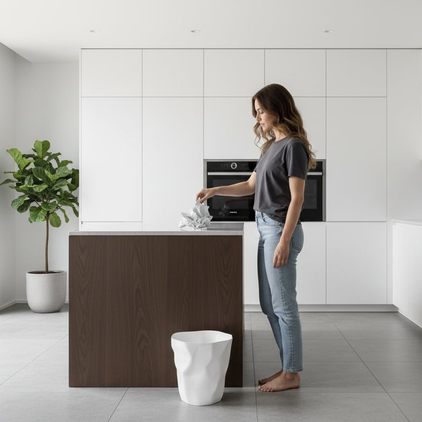 FormaLine Minimalist Trash Can With Irregular Shape