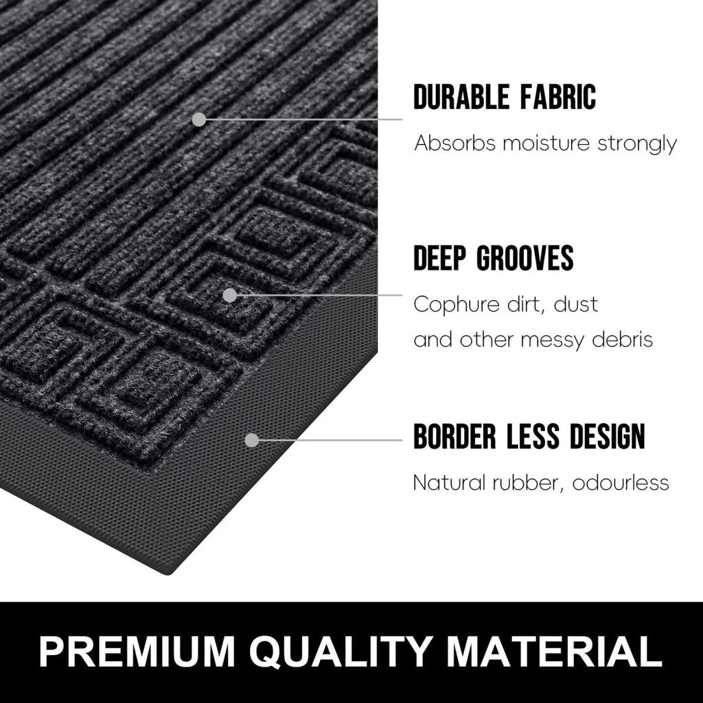 MudGuard Pro Non Slip Rubber Door Mat For Maximum Dirt Absorption