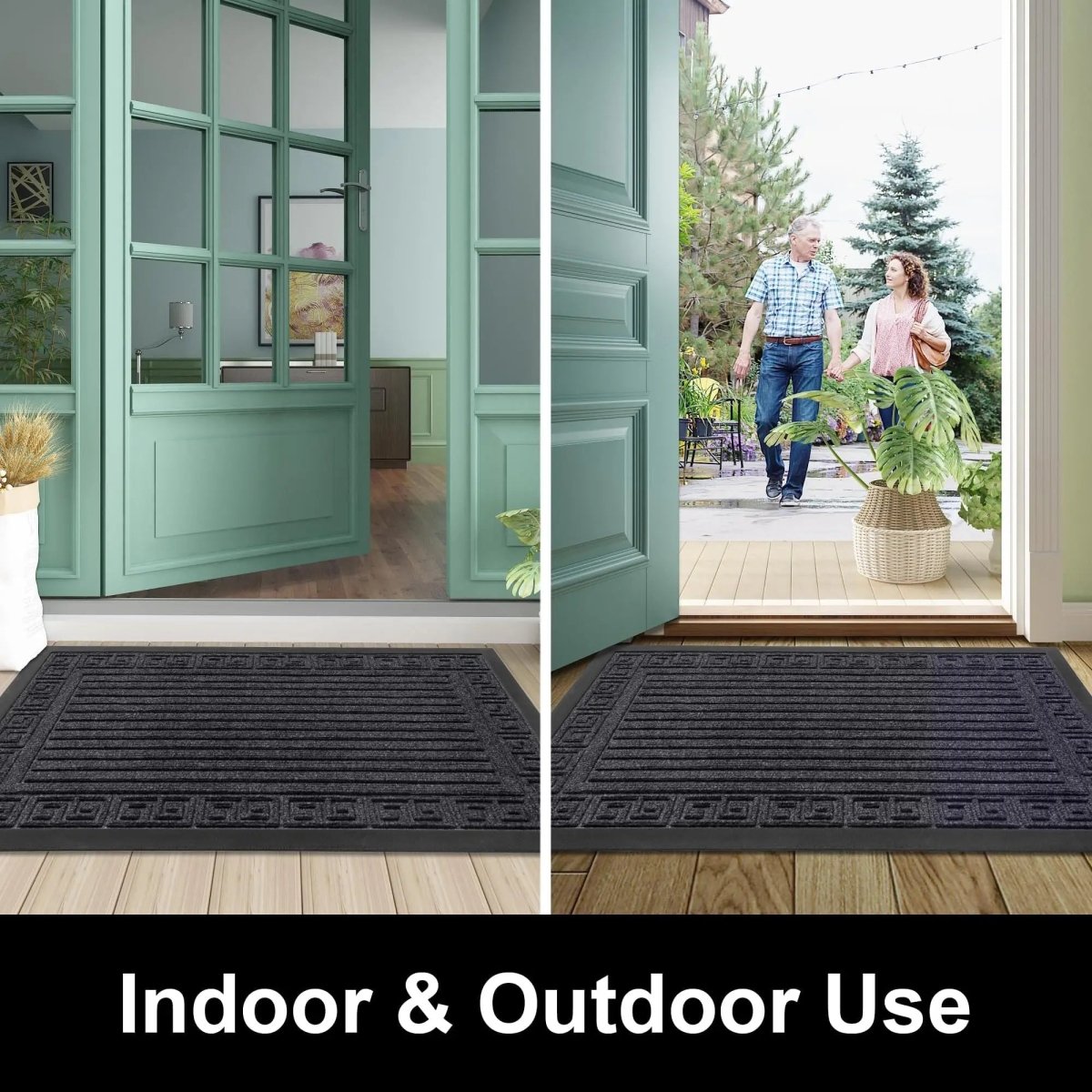 MudGuard Pro Non Slip Rubber Door Mat For Maximum Dirt Absorption