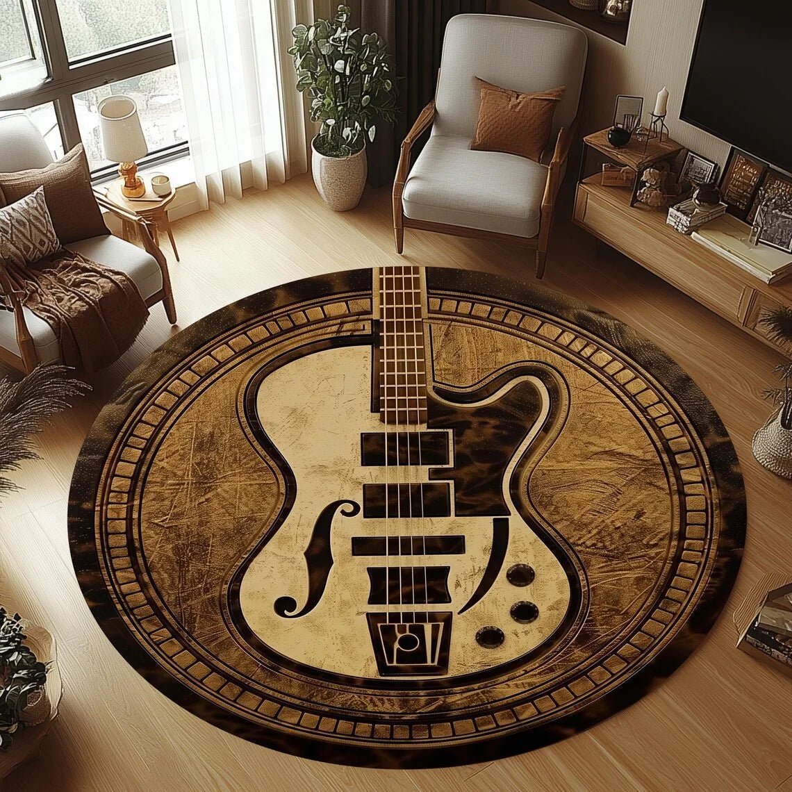 CozyNest Flannel Guitar Tæppe Med Skridsikker Bagside, Maskinvaskbart Til Børneværelset