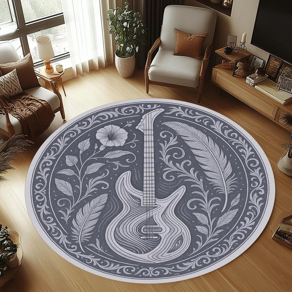 CozyNest Flannel Guitar Tæppe Med Skridsikker Bagside, Maskinvaskbart Til Børneværelset