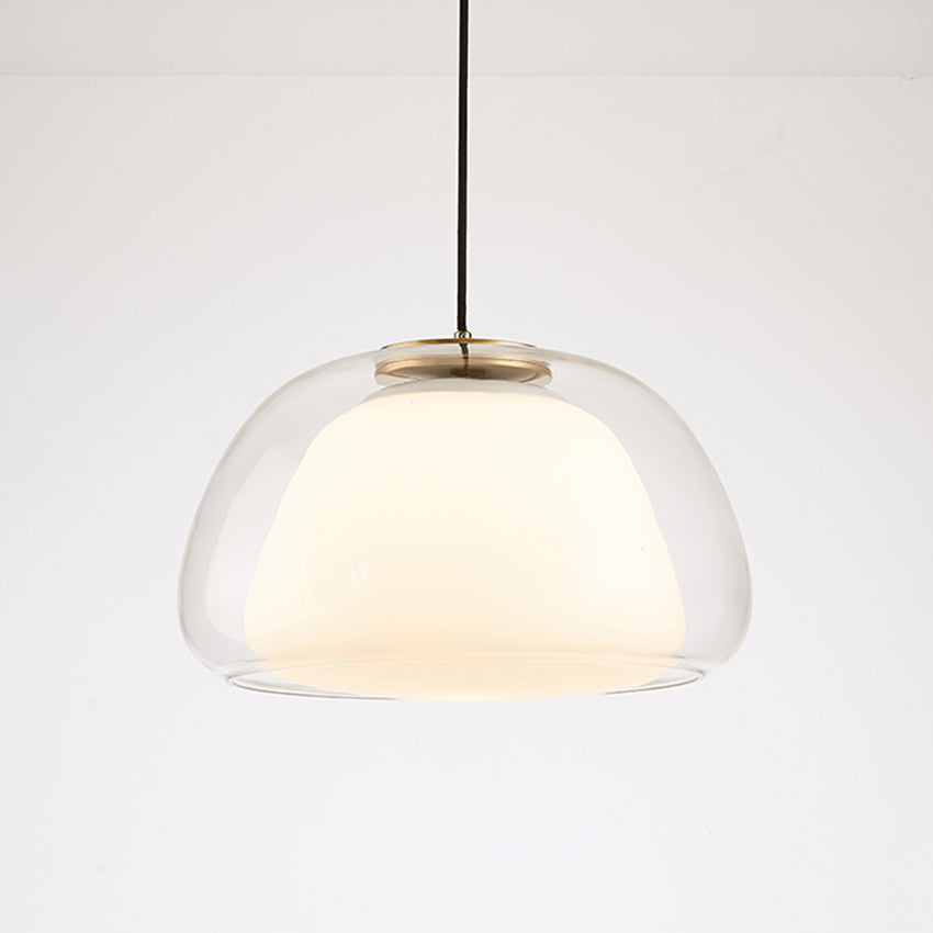 Aurora Milk Glass Pendant Light Modern Hanging Lamp | Fervei
