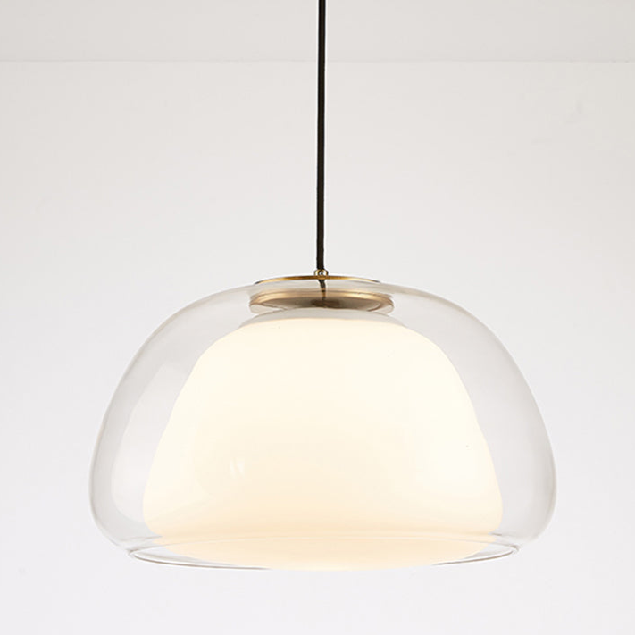 Aurora Milk Glass Pendant Light Modern Hanging Lamp | Fervei
