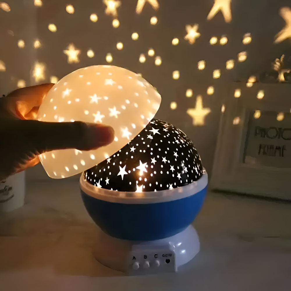 StellarGlow otočný hvězdný projektor noční světlo pro děti