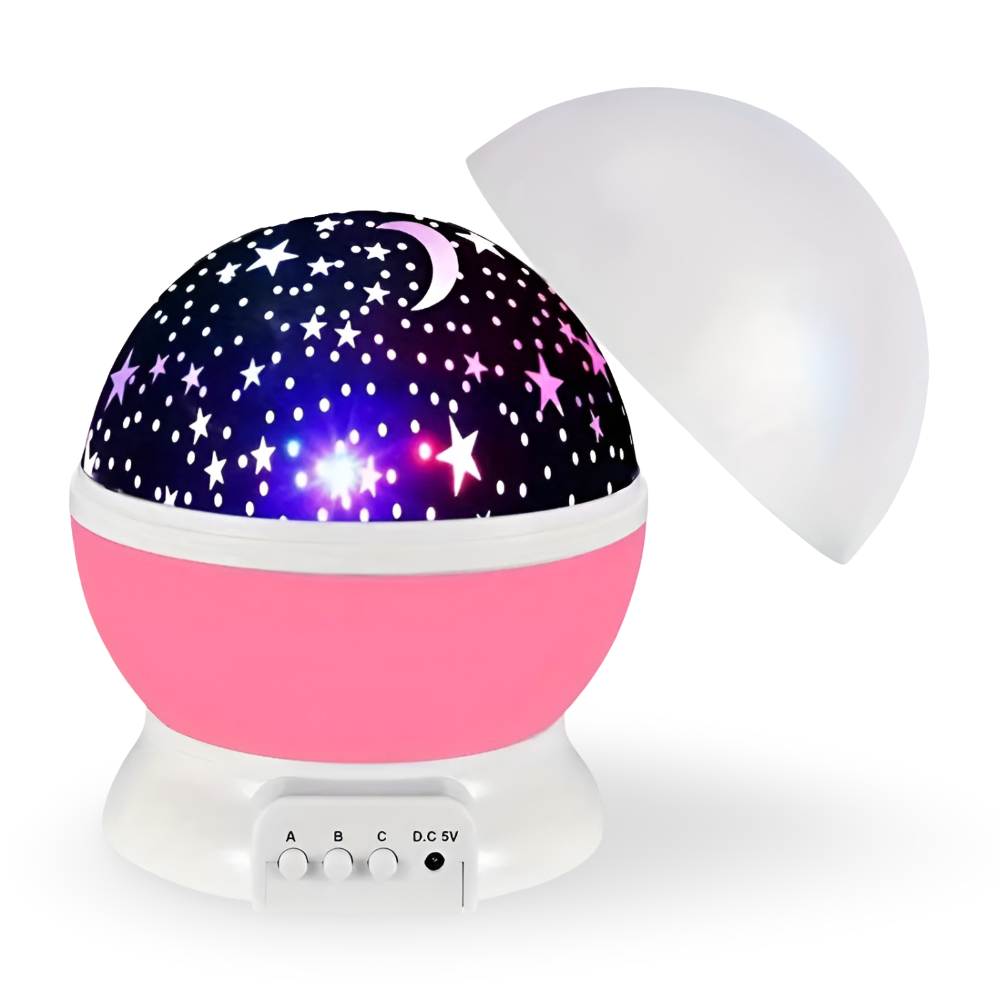 StellarGlow otočný hvězdný projektor noční světlo pro děti