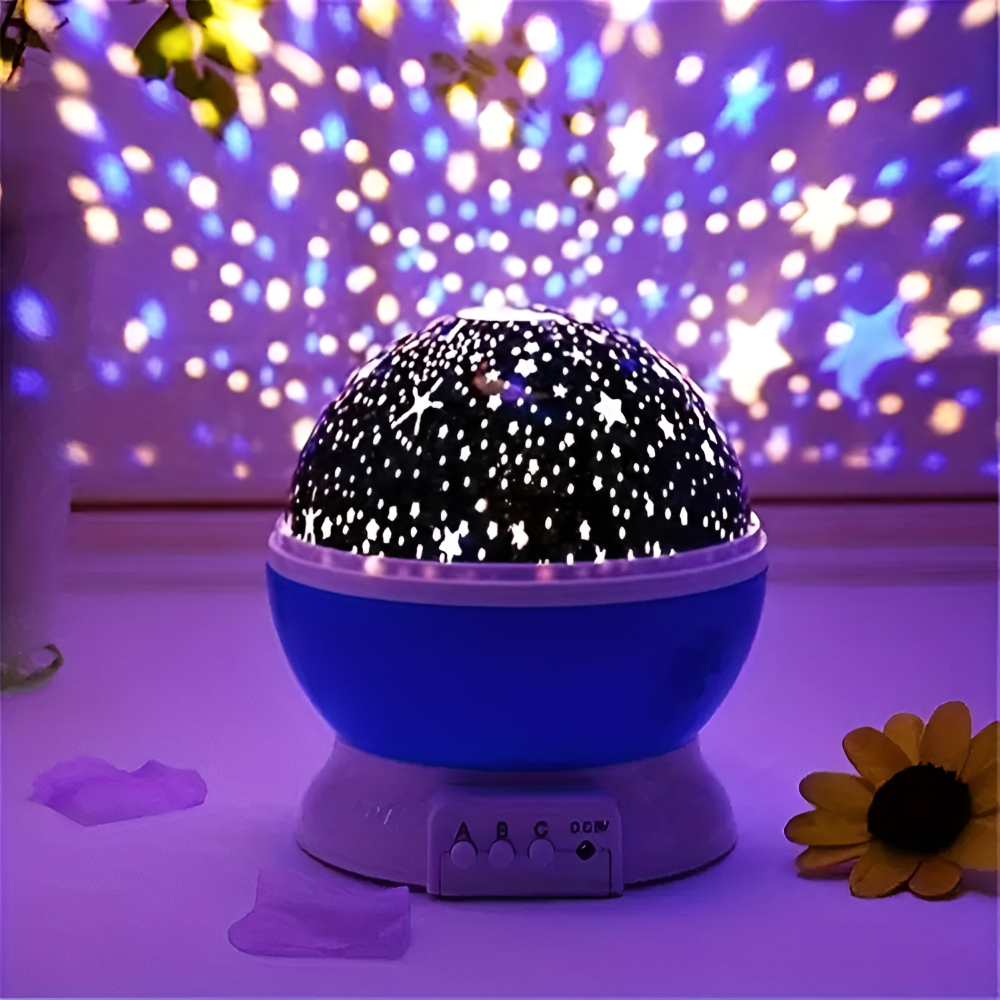 StellarGlow otočný hvězdný projektor noční světlo pro děti