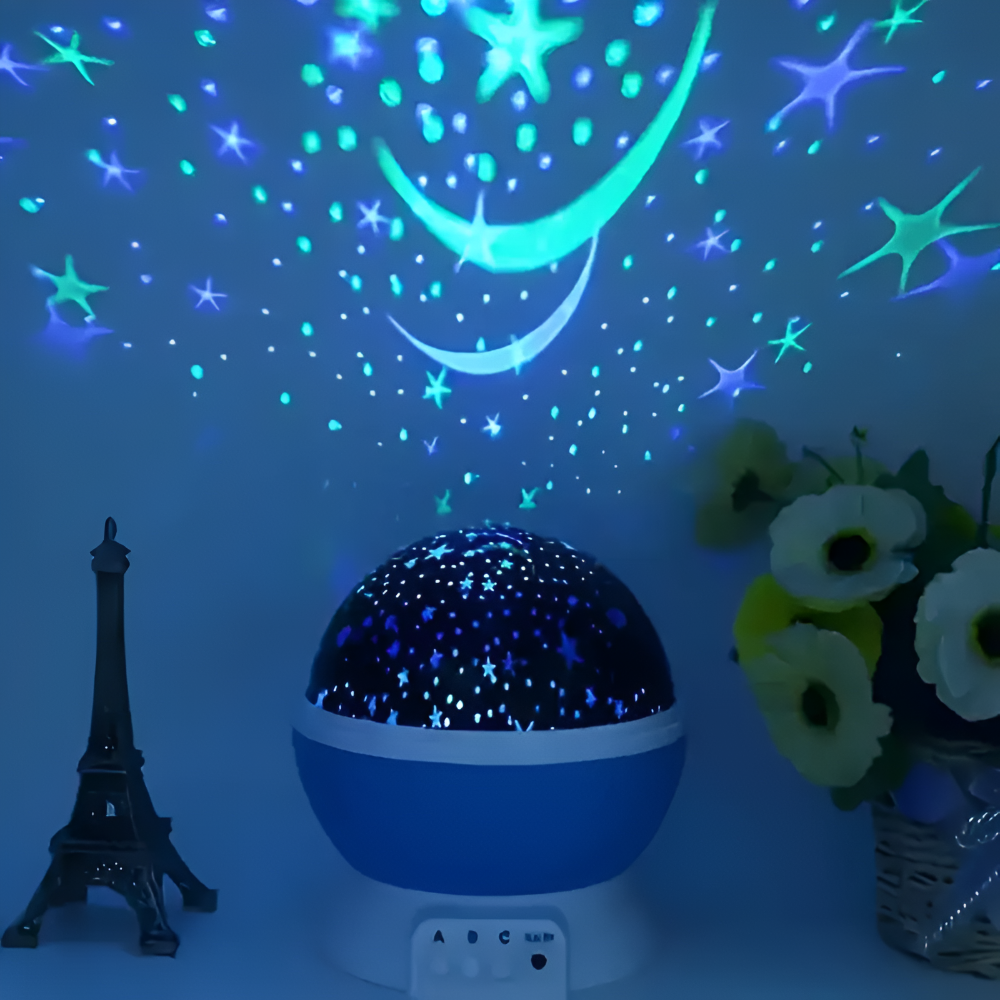 StellarGlow otočný hvězdný projektor noční světlo pro děti