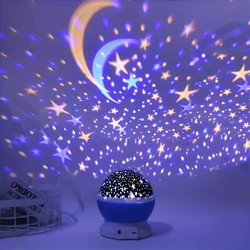 StellarGlow otočný hvězdný projektor noční světlo pro děti