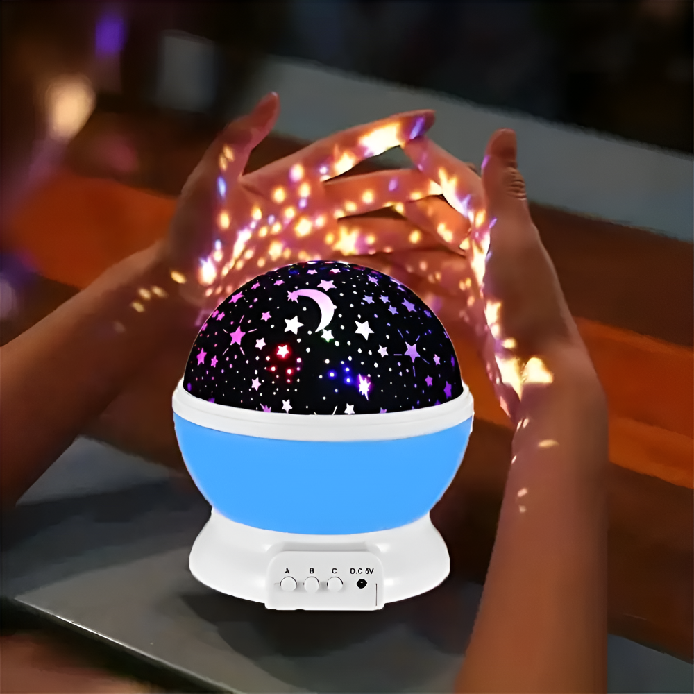 StellarGlow otočný hvězdný projektor noční světlo pro děti