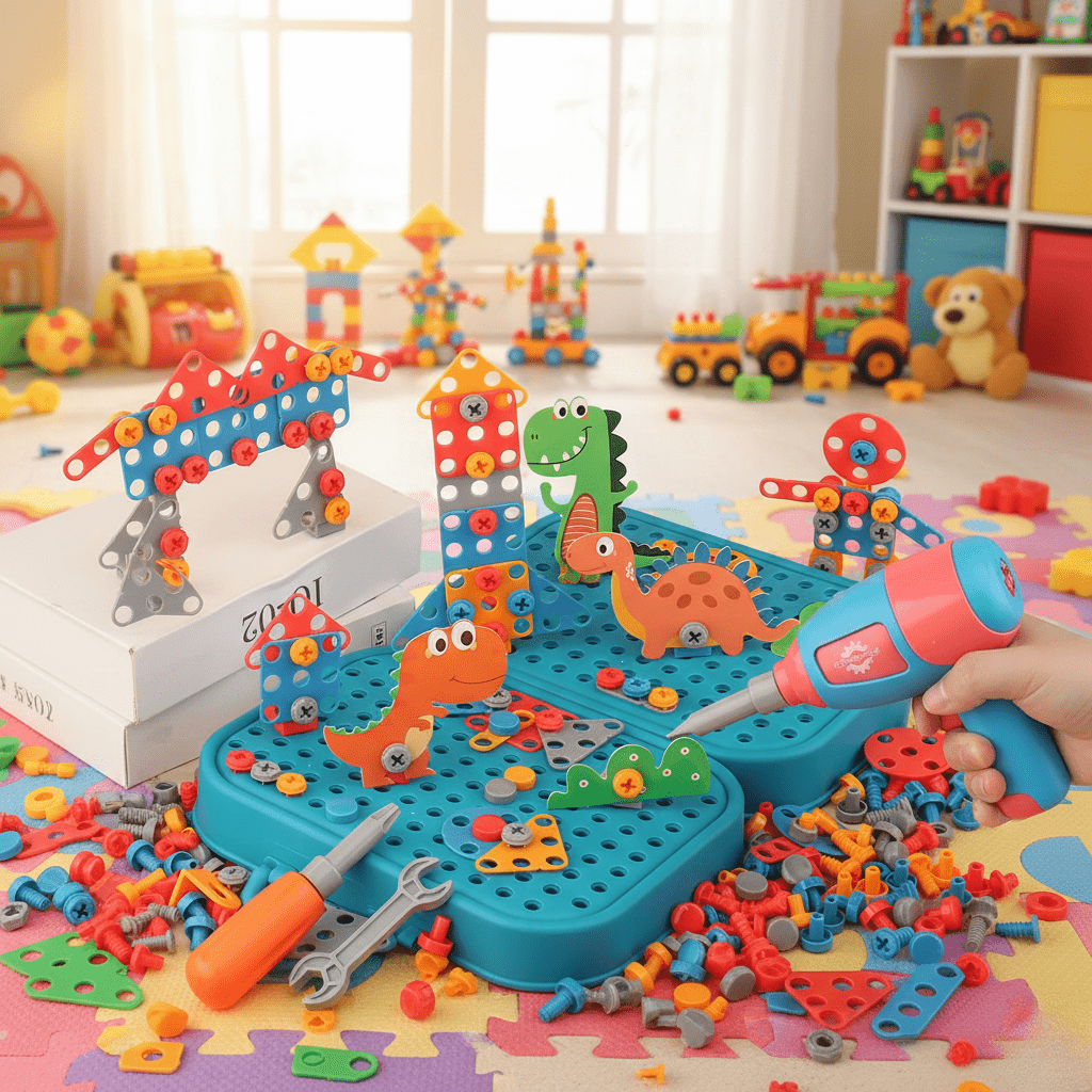 Sada BrightBuild ToolPlay pro batolata Kreativita a učení 211 dílů