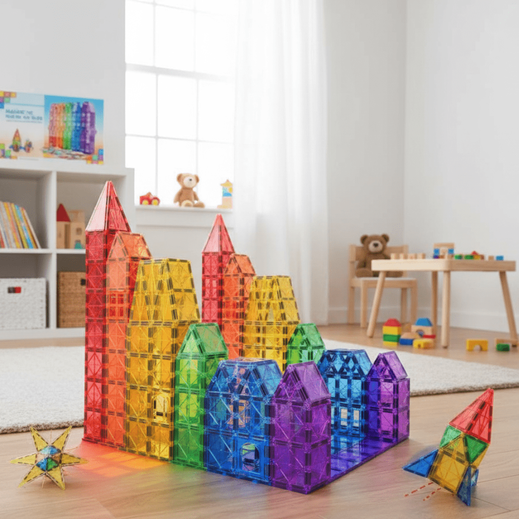 NovaBuild Montessori magnetické dlaždice pro kreativní děti