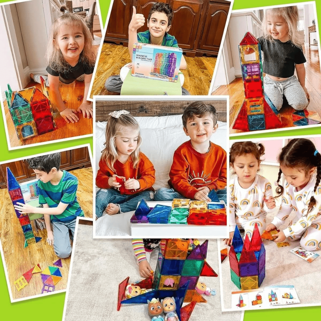 NovaBuild Montessori magnetické dlaždice pro kreativní děti