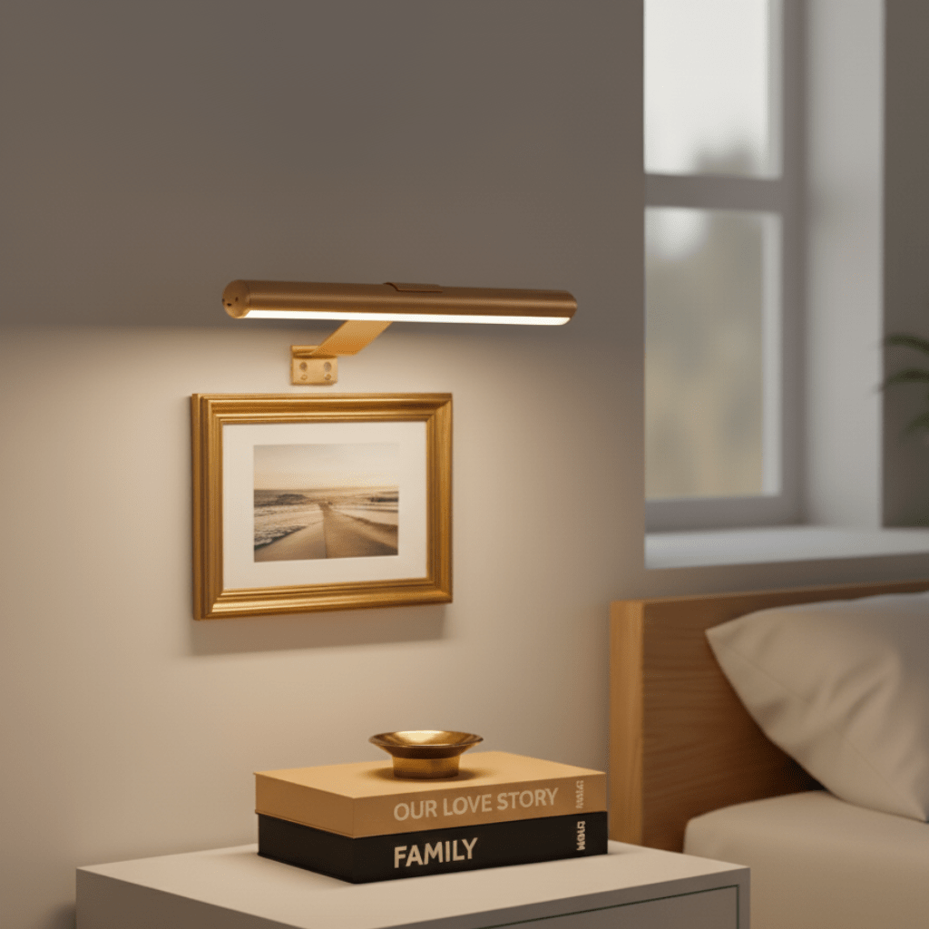 Applique murale LED pivotante LumaNova - Sans fil et élégante pour tout mur de galerie