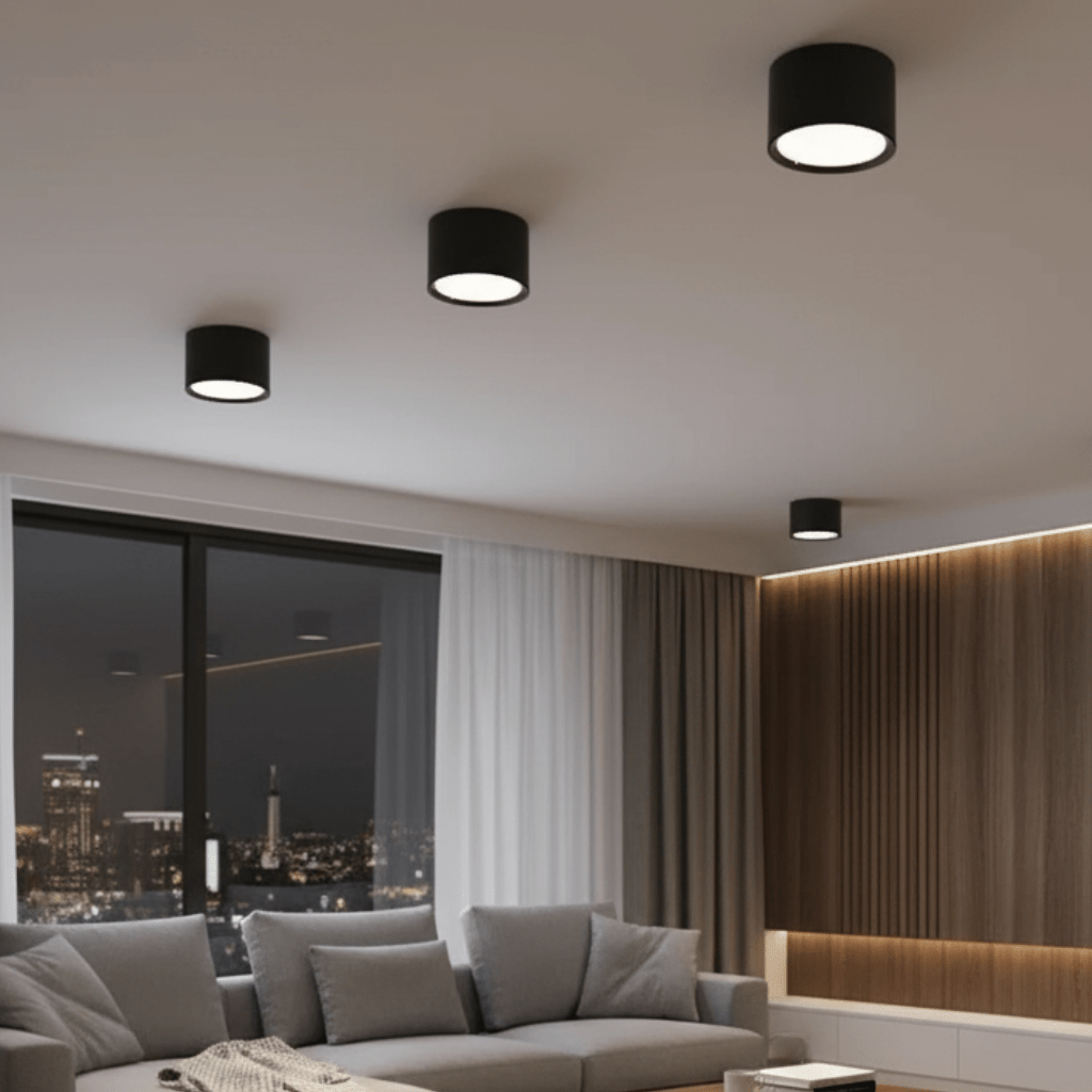 AuroraLume moderne LED-loftslampe i sort og hvid