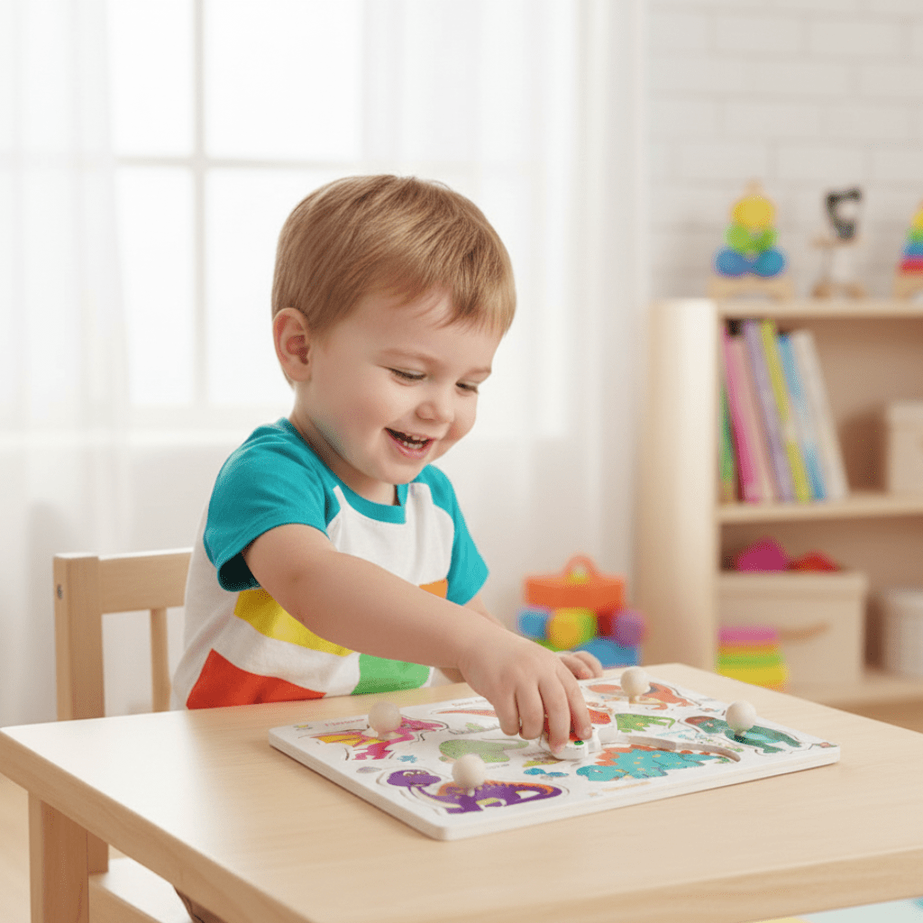 Vzdělávací Montessori dřevěná hračka pro uchopení pro děti