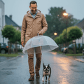 AquaGuard Transparenter Hundeschirm als Regenschutz für Hunde