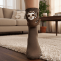 CuddleStride Cozy House Socks With Cute 3D Animal Accent And Non-Slip Sole