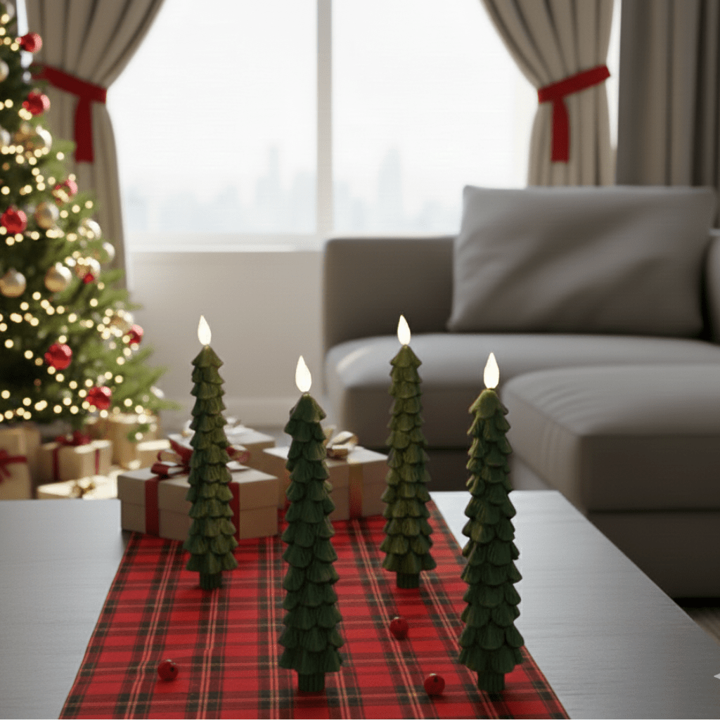 AuroraGlow Remote LED Candle Tree For Festive Holiday Magic