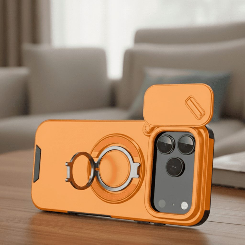 Virex Shield Wytrzymałe Etui Antywstrząsowe z Magnetycznym Uchwytiem Pierścieniowym do iPhone 17