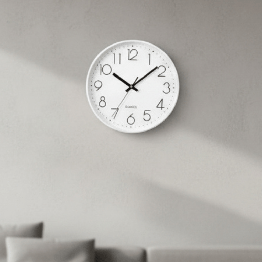 TranquilTime 12-Inch Silent Non-Ticking Wall Clock For Modern Decor