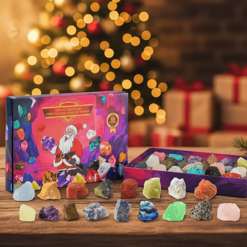 GemQuest Advent Calendar With 24 Real Gemstones For Young Explorers