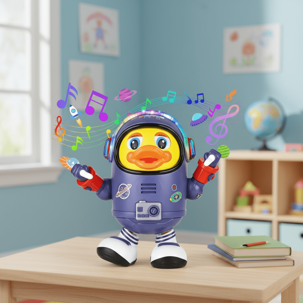 QuackMate Interactive Dancing Duck Toy With Light And Music