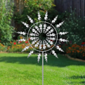 Stainless Steel Garden Windmill Kinetic Sculpture For Patio And Balcony