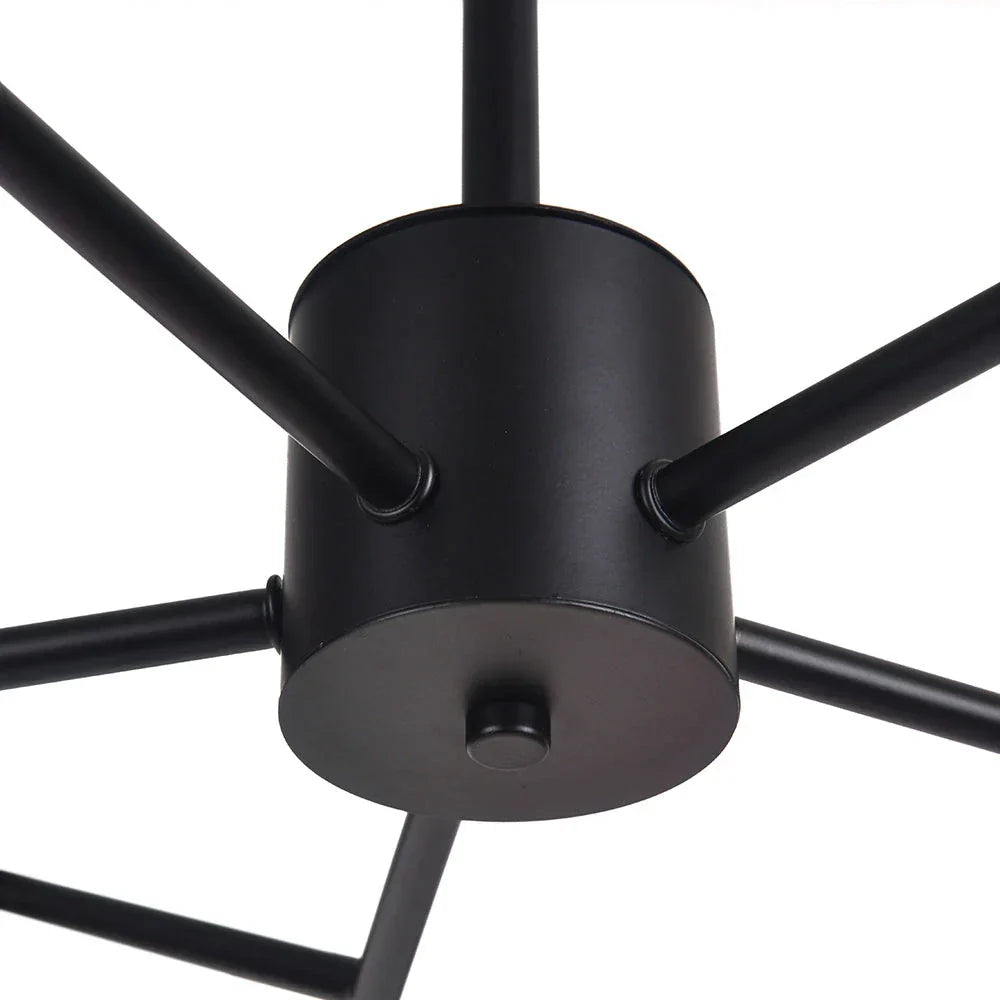 Lampadario a Bolle di Vetro Mid Century con Quindici Luci