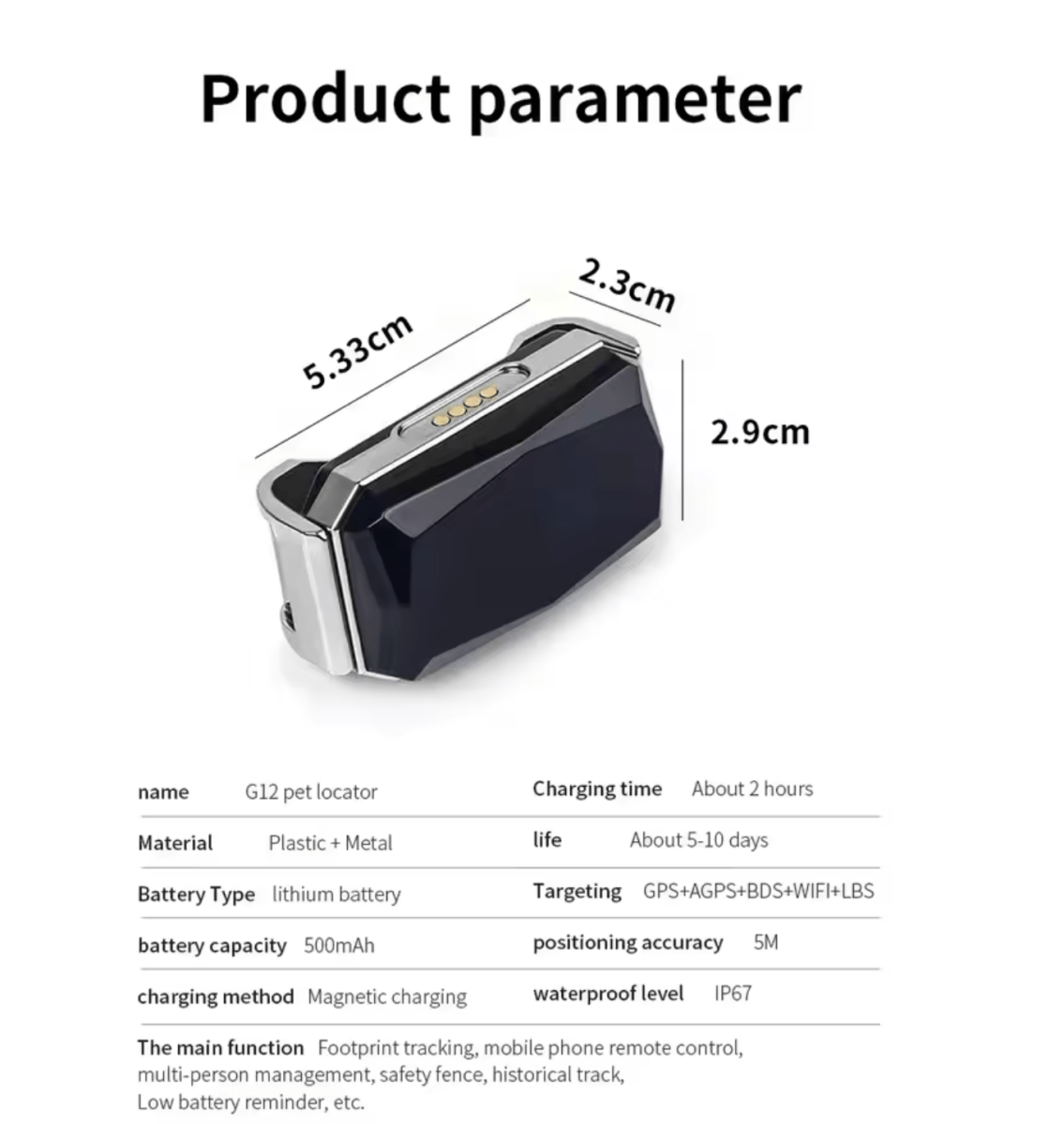 PulseTrack G12 Real Time GPS Tracker For Everyday Safety