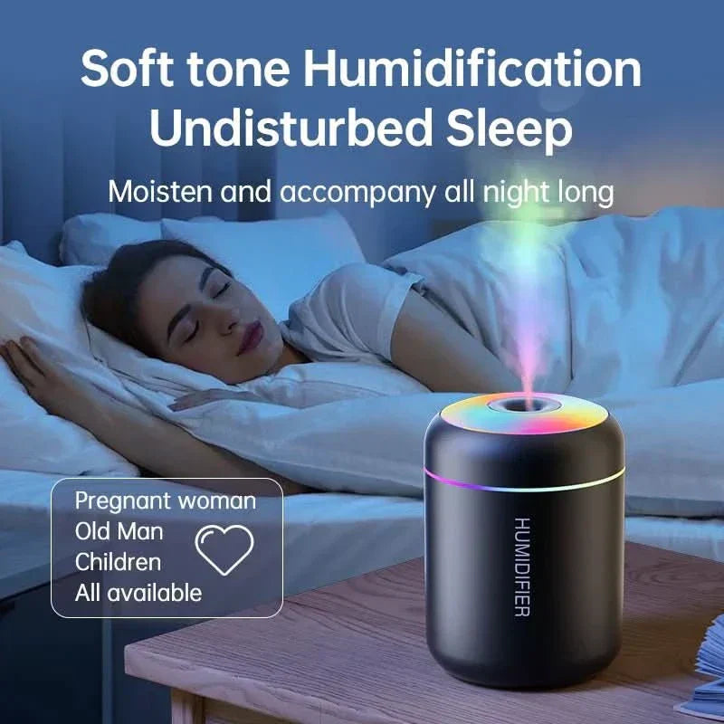 AuraMist Mini 180ml USB zvlhčovač vzduchu s LED osvětlením