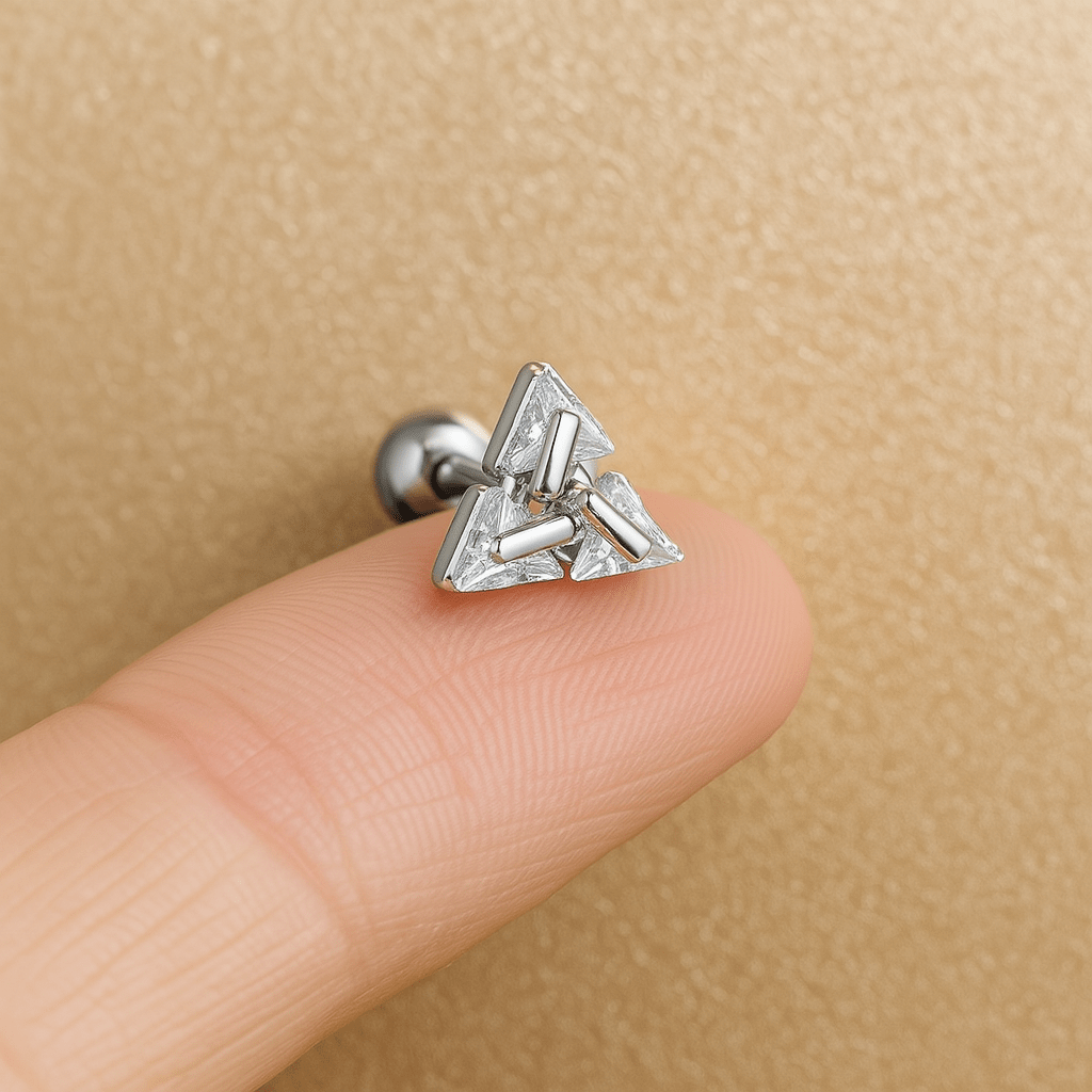 Minimalistische Dreieck Silberohrringe für Männer, stilvolles 925 Silber Accessoire