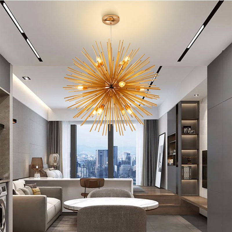VerdantGlow Dandelion Chandelier for Modern Living Spaces
