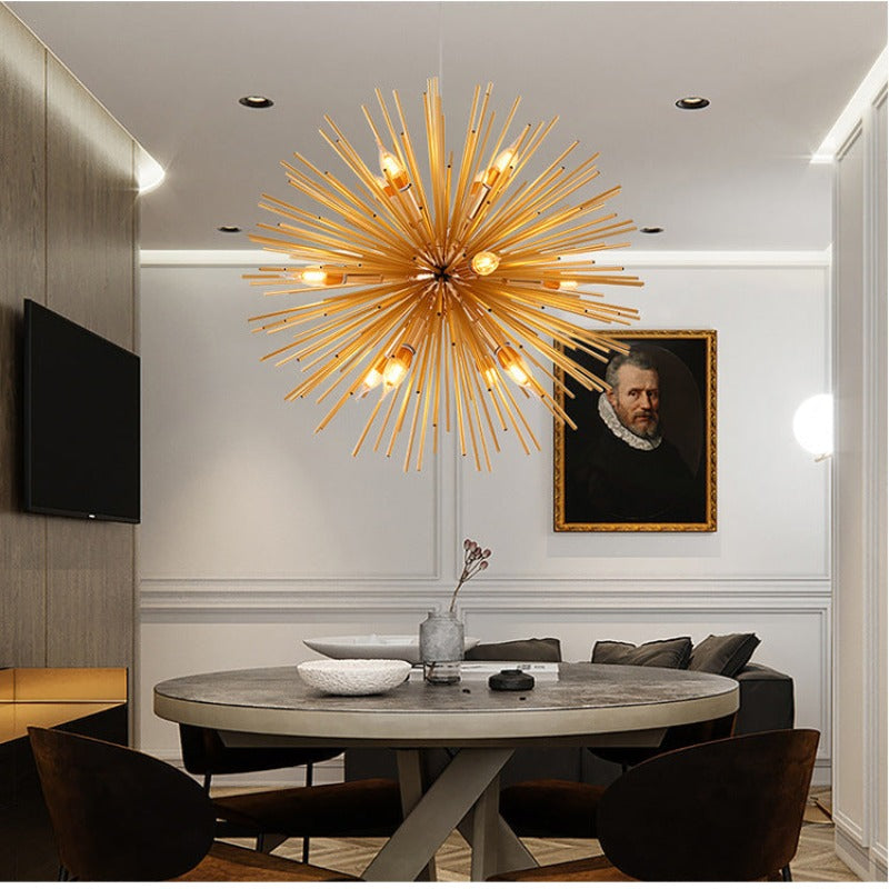 VerdantGlow Dandelion Chandelier for Modern Living Spaces