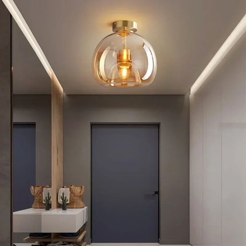Transparence Modern Glass Ceiling Light For Contemporary Interiors