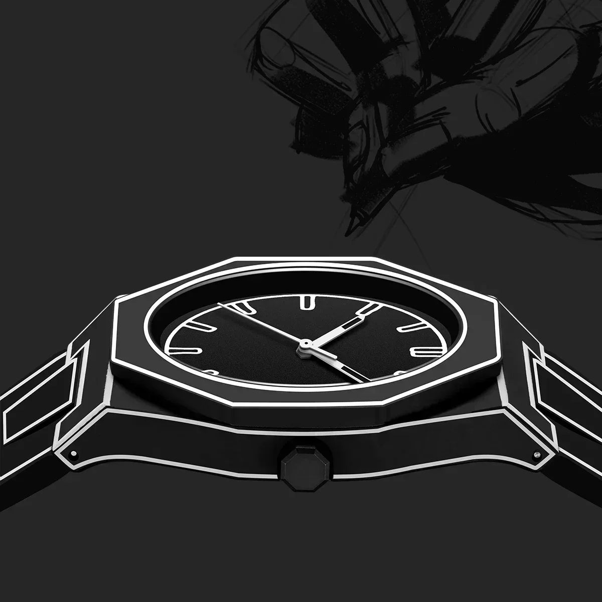 Arden | Zeitgenössische minimalistische Herrenuhr | Fervei
