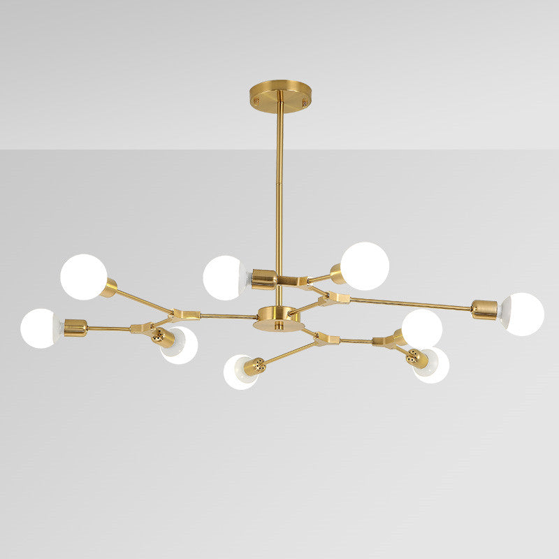 Lampadario Chic Molecule con Globetti in Vetro Satinato