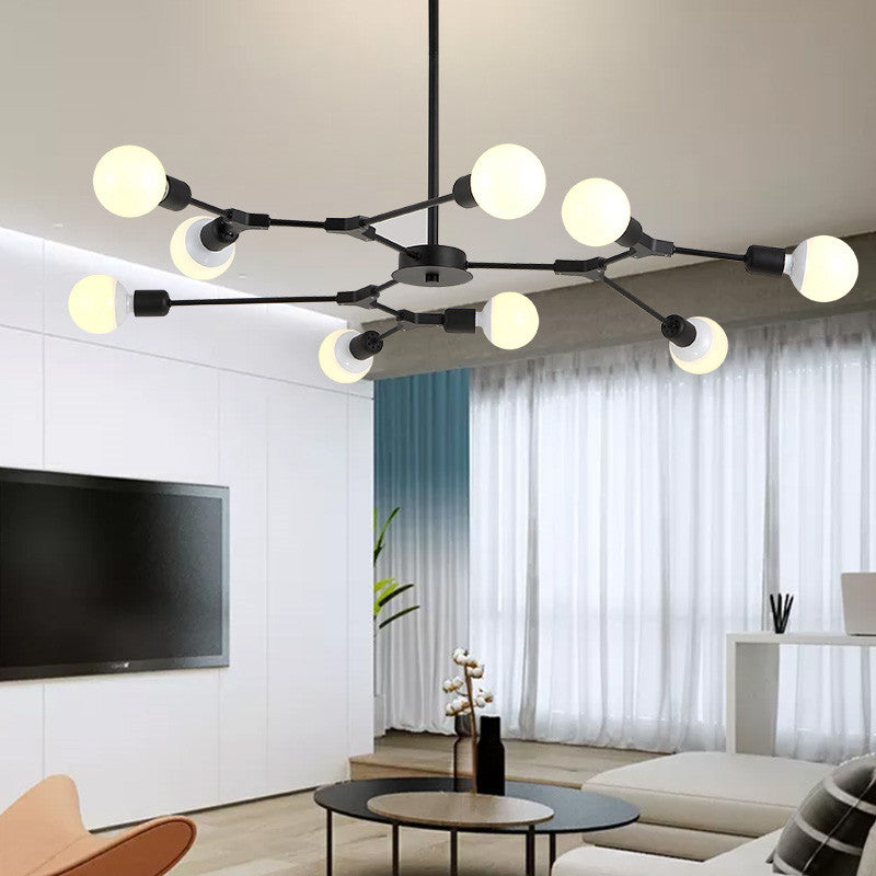 Lampadario Chic Molecule con Globetti in Vetro Satinato