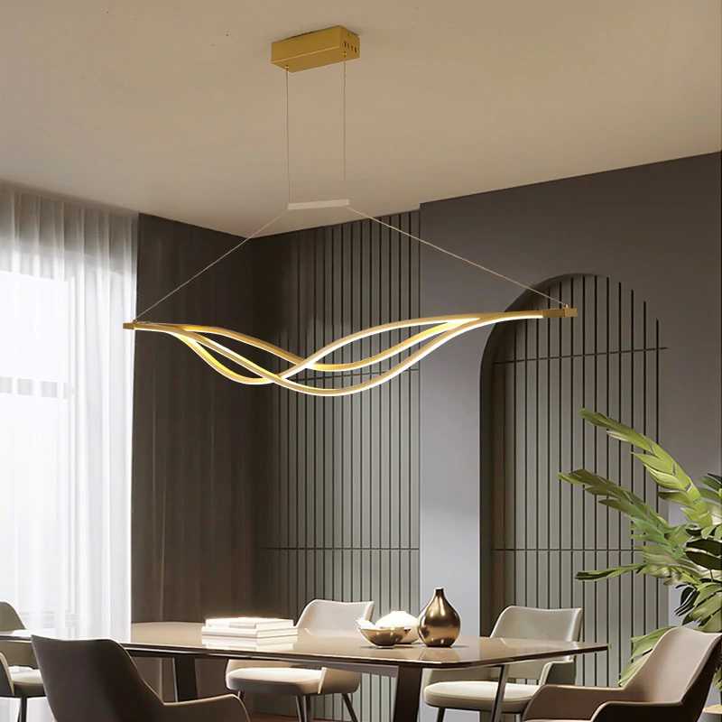 LumiArc Curved LED Pendant Light In Black Or Gold, 1000mm Or 1200mm