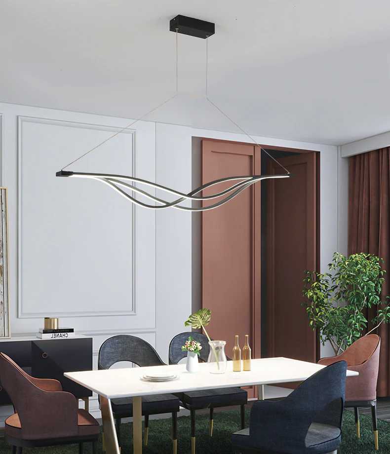 LumiArc Curved LED Pendant Light In Black Or Gold, 1000mm Or 1200mm