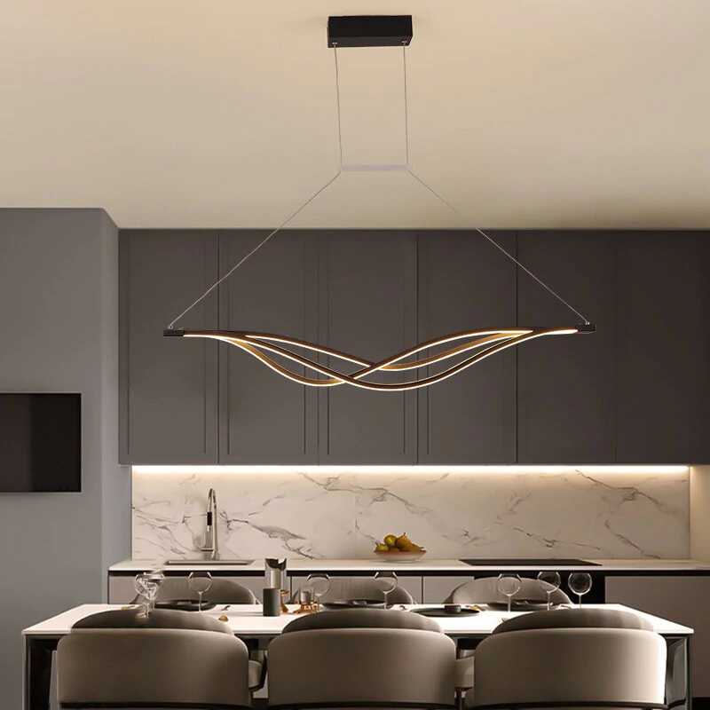 LumiArc Curved LED Pendant Light In Black Or Gold, 1000mm Or 1200mm