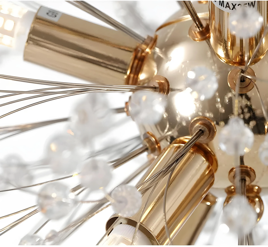 Asteria | Crystal Burst lysekrone, moderne statement pendellampe | Fervei