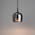 Závěsné svítidlo Arden s černým kouřovým sklem, minimalistický stropní design