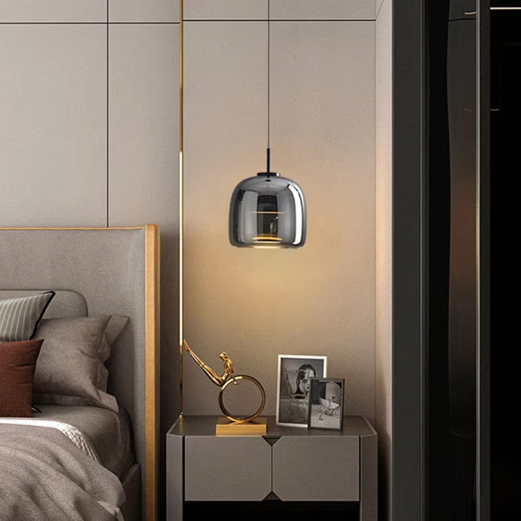 Závěsné svítidlo Arden s černým kouřovým sklem, minimalistický stropní design