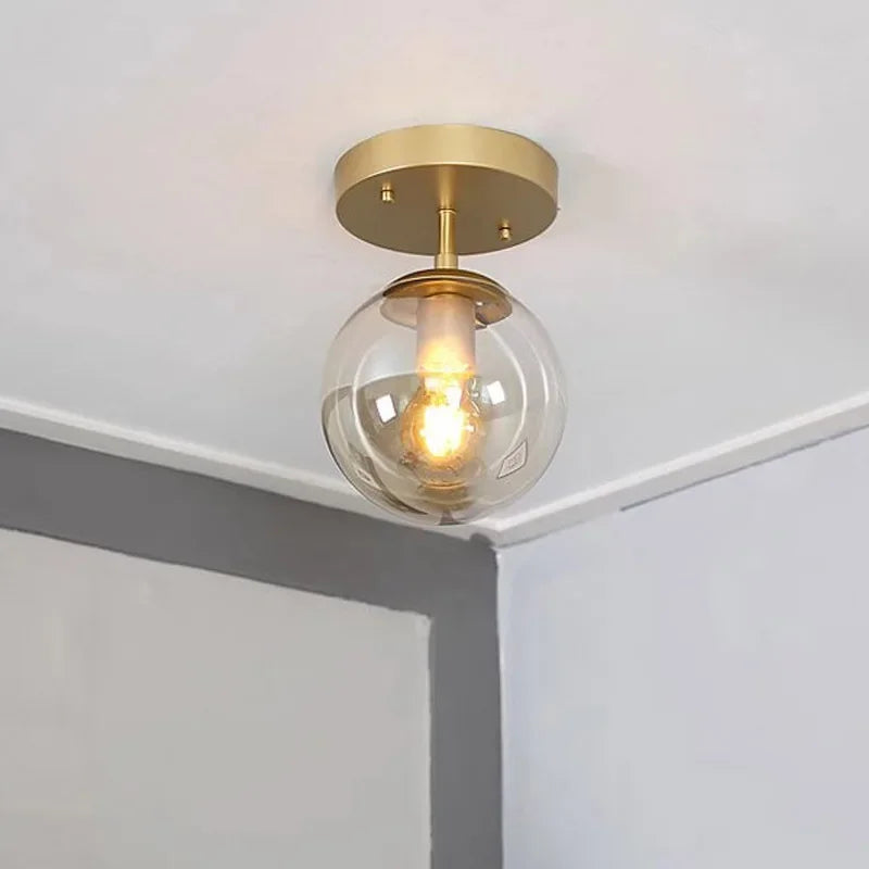 LumaSphere Glass Ball Ceiling Light for Modern Interiors